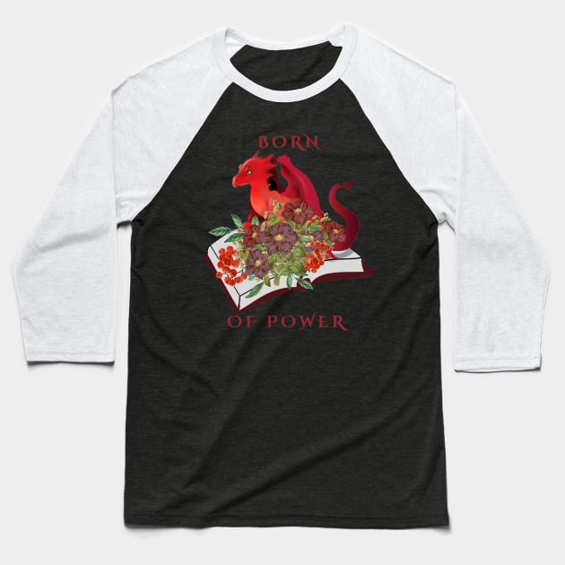 Baby Flower Dragon Baseball T-Shirt by The Word Worker